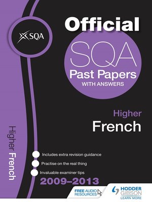 cover image of SQA Past Papers 2013 Higher French